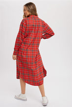 Load image into Gallery viewer, Long Red Plaid Top
