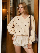 Load image into Gallery viewer, Butter Yellow Dot Waffle Top
