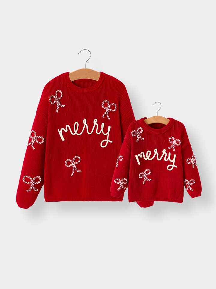Red Merry Sweater - Adult