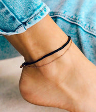 Load image into Gallery viewer, Black Satellite Anklet Pura Vida
