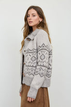 Load image into Gallery viewer, Taupe Fair Isle Cardigan
