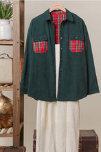 Load image into Gallery viewer, Reversible Corduroy + Plaid Shacket
