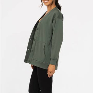 Forest Green Scuba Cardi