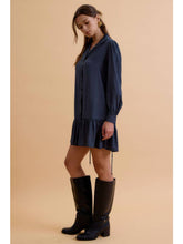 Load image into Gallery viewer, Midnight Belted Mini Dress
