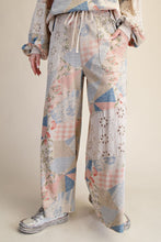 Load image into Gallery viewer, Easel Stone Eyelet Patchwork Pants
