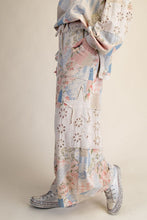 Load image into Gallery viewer, Easel Stone Eyelet Patchwork Pants
