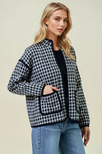 Load image into Gallery viewer, B+W Gingham Jacket
