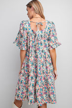 Load image into Gallery viewer, Teal + Rose Floral Dress
