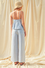 Load image into Gallery viewer, Miou Muse Light Blue Stripe Pants
