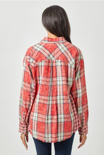 Load image into Gallery viewer, Red Mixed Plaid Top
