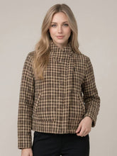 Load image into Gallery viewer, Brown Plaid Padded Jacket
