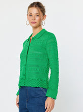 Load image into Gallery viewer, Current Air Kelly Green Crochet Cardigan

