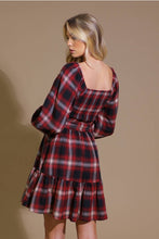 Load image into Gallery viewer, Red Smocked Plaid Dress
