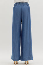 Load image into Gallery viewer, Denim Pintuck Wide Leg Pants
