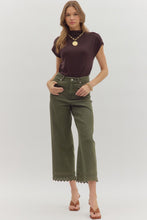 Load image into Gallery viewer, Entro Olive Eyelet Pants

