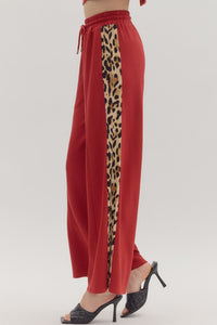 Brick Leopard Trim Pants