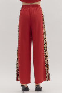 Brick Leopard Trim Pants