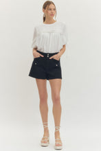 Load image into Gallery viewer, Entro Black Double Button Shorts

