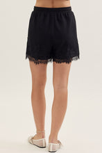Load image into Gallery viewer, Entro Black Lace Trim Shorts
