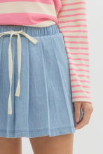 Load image into Gallery viewer, Denim Pleated Skort
