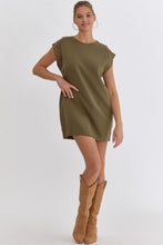Load image into Gallery viewer, Olive Studded Shift Dress
