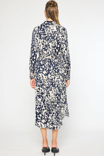 Load image into Gallery viewer, Entro Navy Abstract Midi Dress
