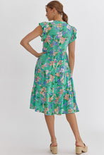 Load image into Gallery viewer, Mint + Peach Floral Dress
