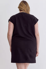 Load image into Gallery viewer, Black Textured Dress - Plus
