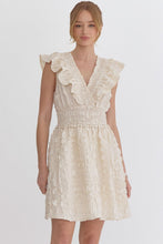 Load image into Gallery viewer, Ivory Ruffled Textured Dress
