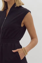 Load image into Gallery viewer, Black Zip Midi Dress
