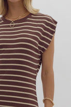 Load image into Gallery viewer, Brown Stripe Midi Dress
