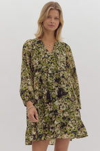 Load image into Gallery viewer, Green Floral Mini Dress
