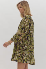 Load image into Gallery viewer, Green Floral Mini Dress
