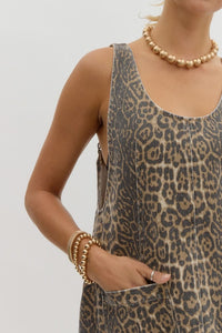 Leopard Denim Dress