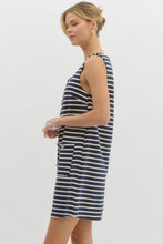 Load image into Gallery viewer, Navy Stripe Tank Dress
