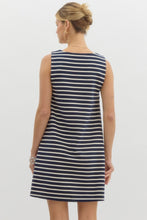 Load image into Gallery viewer, Navy Stripe Tank Dress
