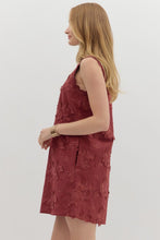 Load image into Gallery viewer, Wine Lace Tank Dress
