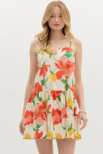 Load image into Gallery viewer, Cream + Red Floral Dress
