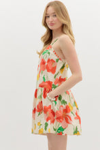 Load image into Gallery viewer, Cream + Red Floral Dress
