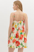 Load image into Gallery viewer, Cream + Red Floral Dress
