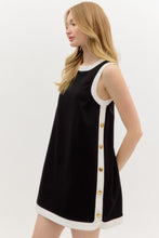 Load image into Gallery viewer, Black Button Trim Tank Dress
