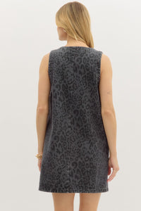 Charcoal Leopard Dress