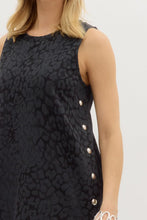 Load image into Gallery viewer, Black Studded Leopard Tank Dress
