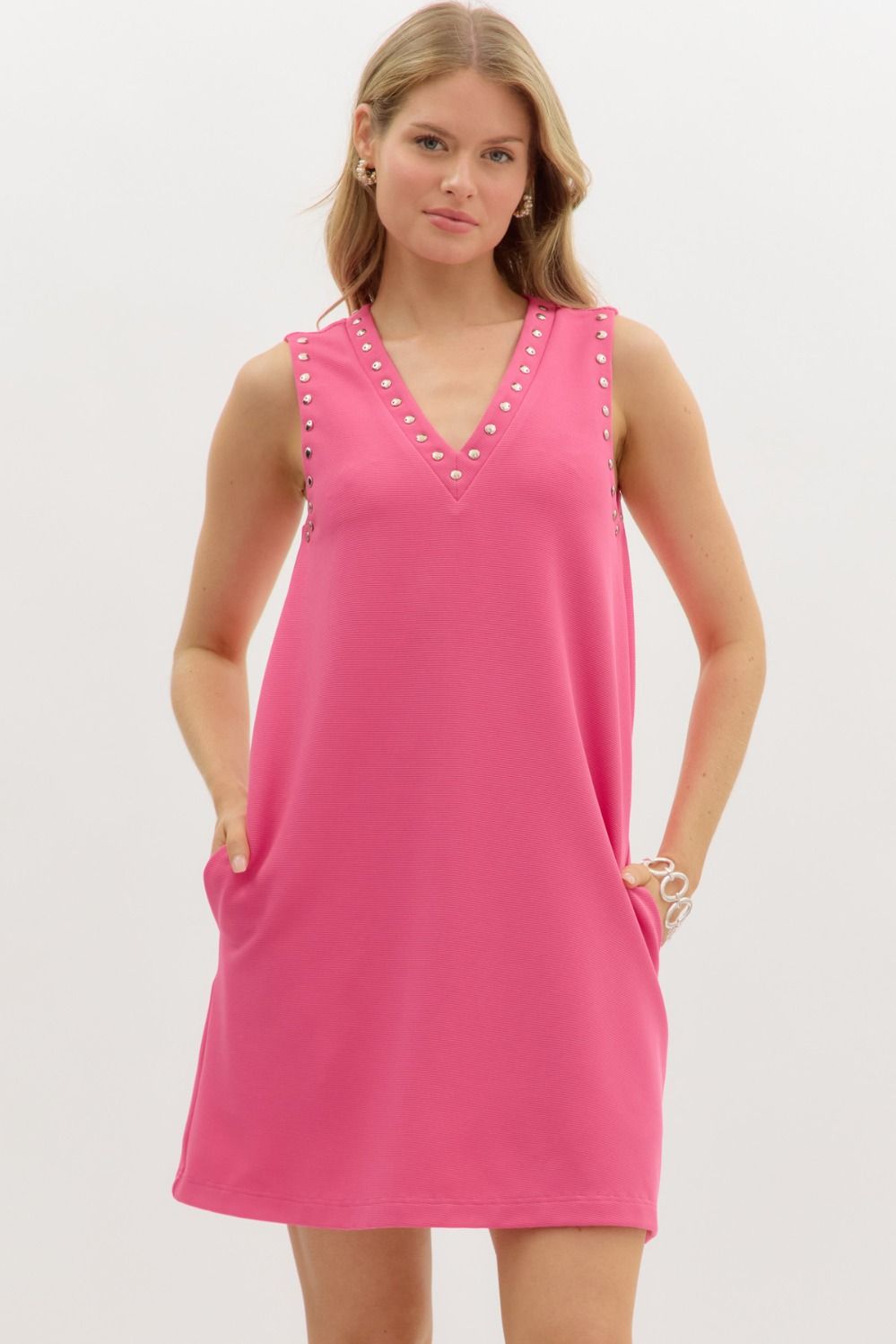 Hot Pink Studded Top