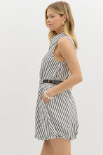 Load image into Gallery viewer, B+W Stripe Bubble Dress
