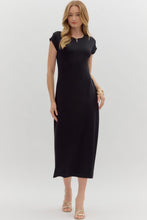 Load image into Gallery viewer, Black Midi S/S Dress
