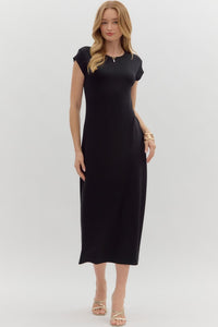 Black Midi S/S Dress