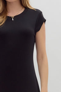 Black Midi S/S Dress