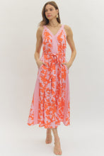 Load image into Gallery viewer, Entro Pink + Tangerine Floral Dress

