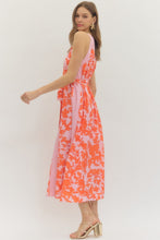 Load image into Gallery viewer, Entro Pink + Tangerine Floral Dress
